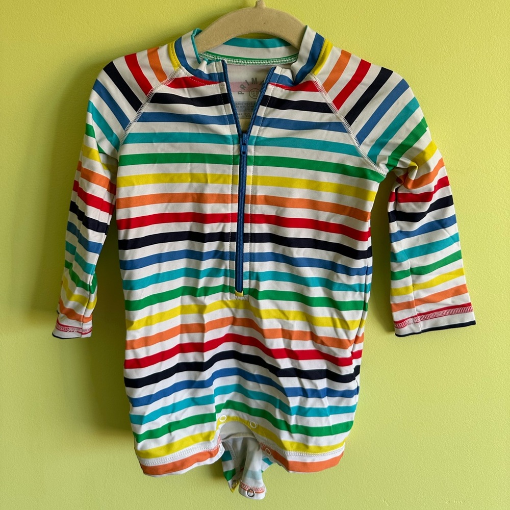 Colorful Striped Kids Swimwear